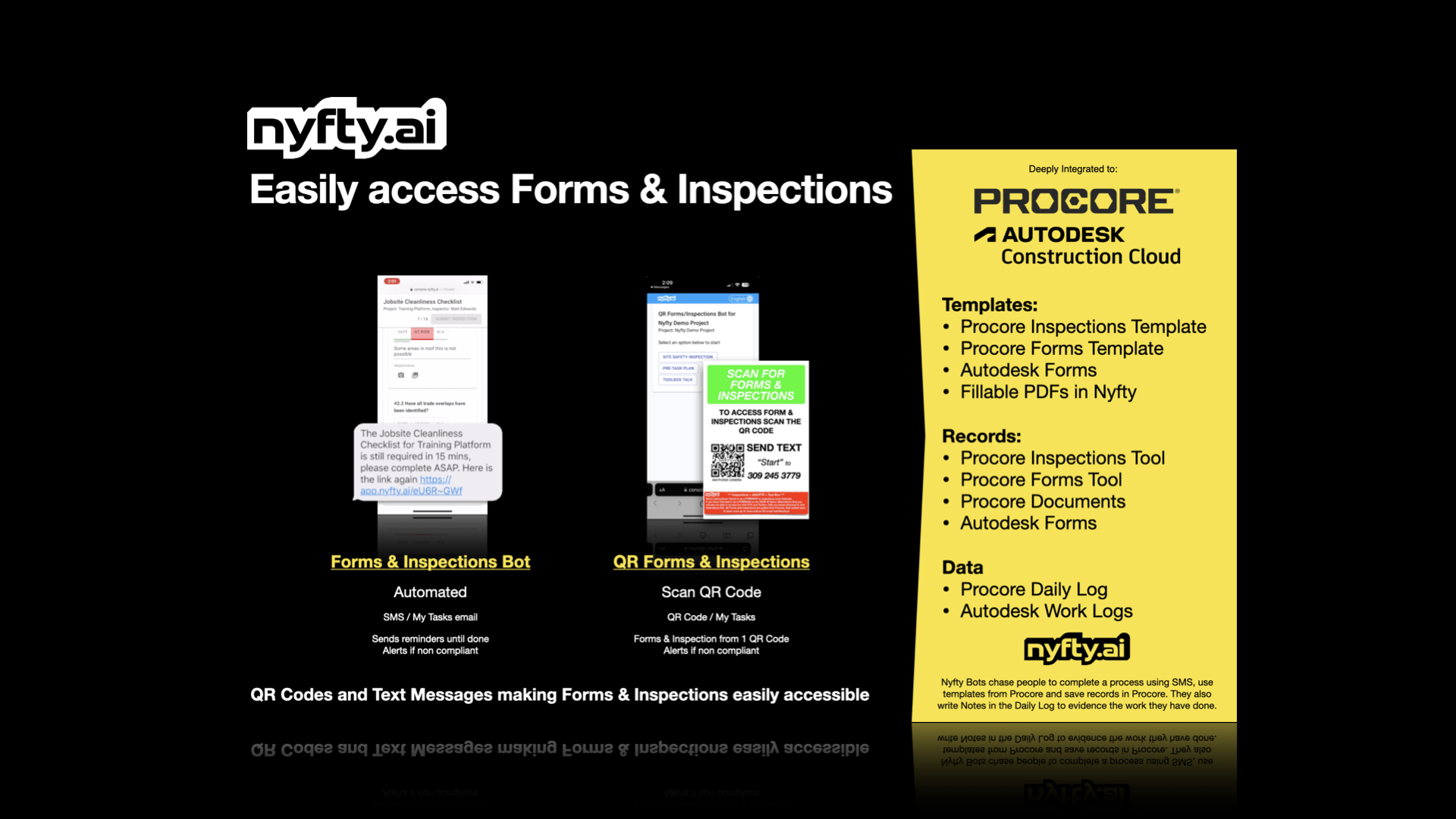 QR Codes and Text Messages for Procore and Autodesk Forms